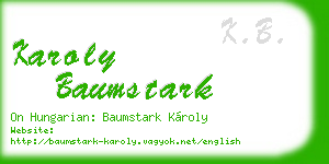 karoly baumstark business card
